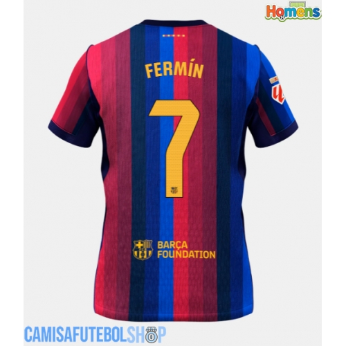 Camisa de time de futebol Barcelona Fermin Lopez #7 Replicas 1º Equipamento 2026-27 Manga Curta